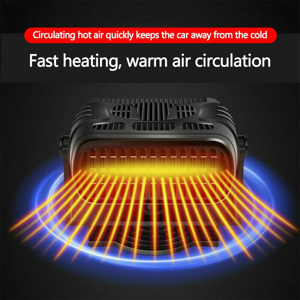 Car Heater - Portable Car Heater, 12V Car Heater, Car Heater Windshield Defroster Demister, Auto Defogger 360° Rotatable Heater