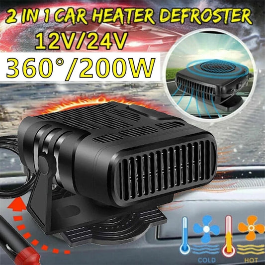 Car Heater - Portable Car Heater, 12V Car Heater, Car Heater Windshield Defroster Demister, Auto Defogger 360° Rotatable Heater