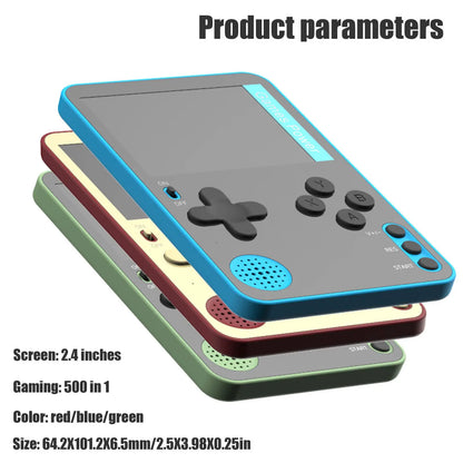 Handheld Game Console 500 Classic Games LCD Portable Retro Video Mini Game Console Rechargeable Great Gift for Kids and Adults