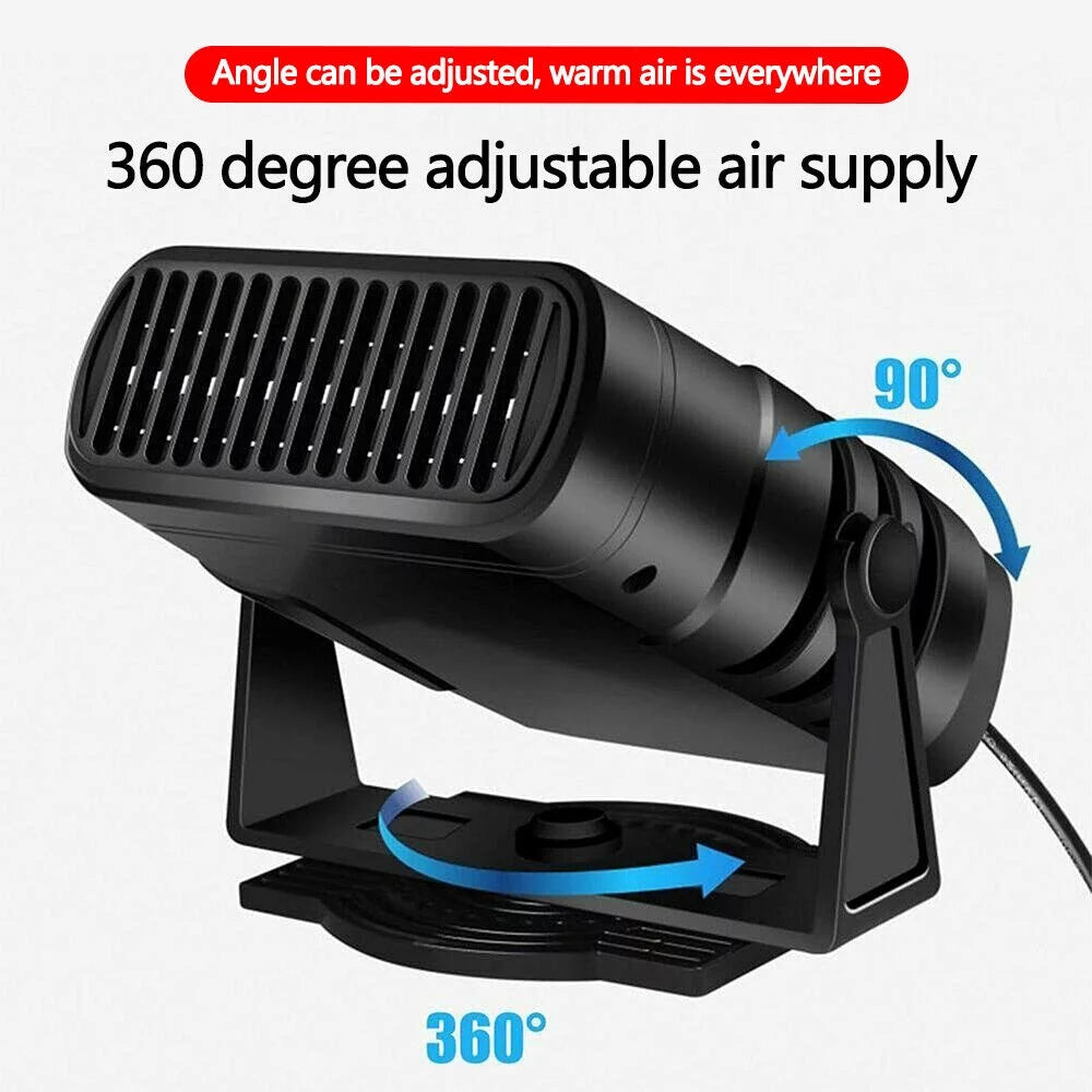 Car Heater - Portable Car Heater, 12V Car Heater, Car Heater Windshield Defroster Demister, Auto Defogger 360° Rotatable Heater