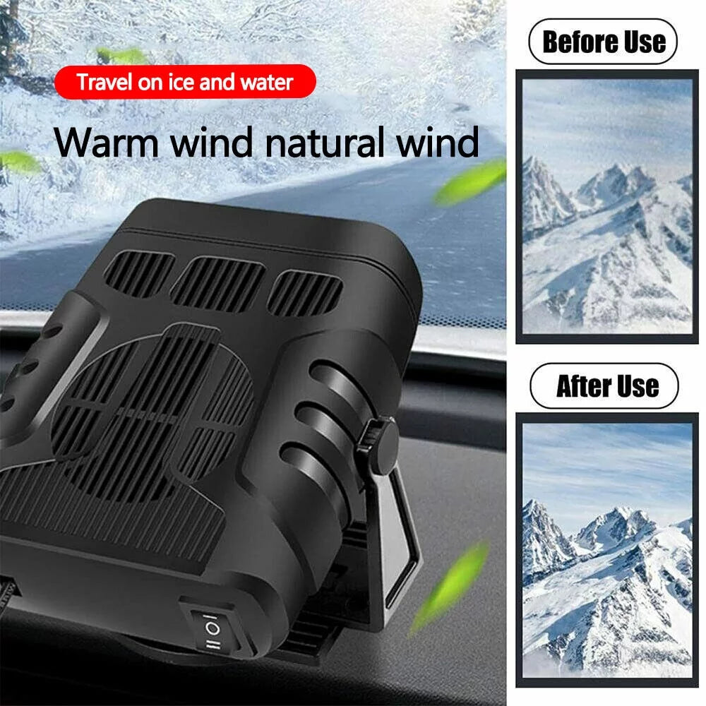 Car Heater - Portable Car Heater, 12V Car Heater, Car Heater Windshield Defroster Demister, Auto Defogger 360° Rotatable Heater