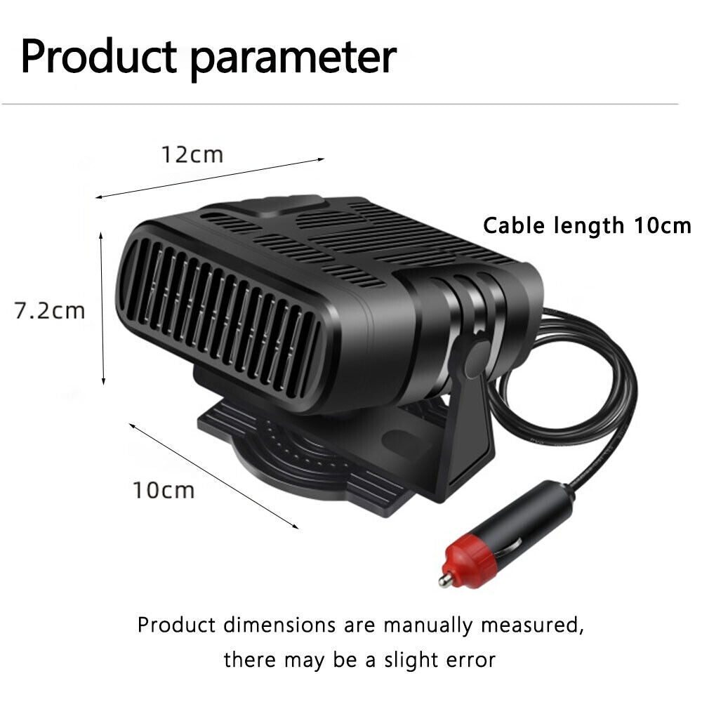 Car Heater - Portable Car Heater, 12V Car Heater, Car Heater Windshield Defroster Demister, Auto Defogger 360° Rotatable Heater